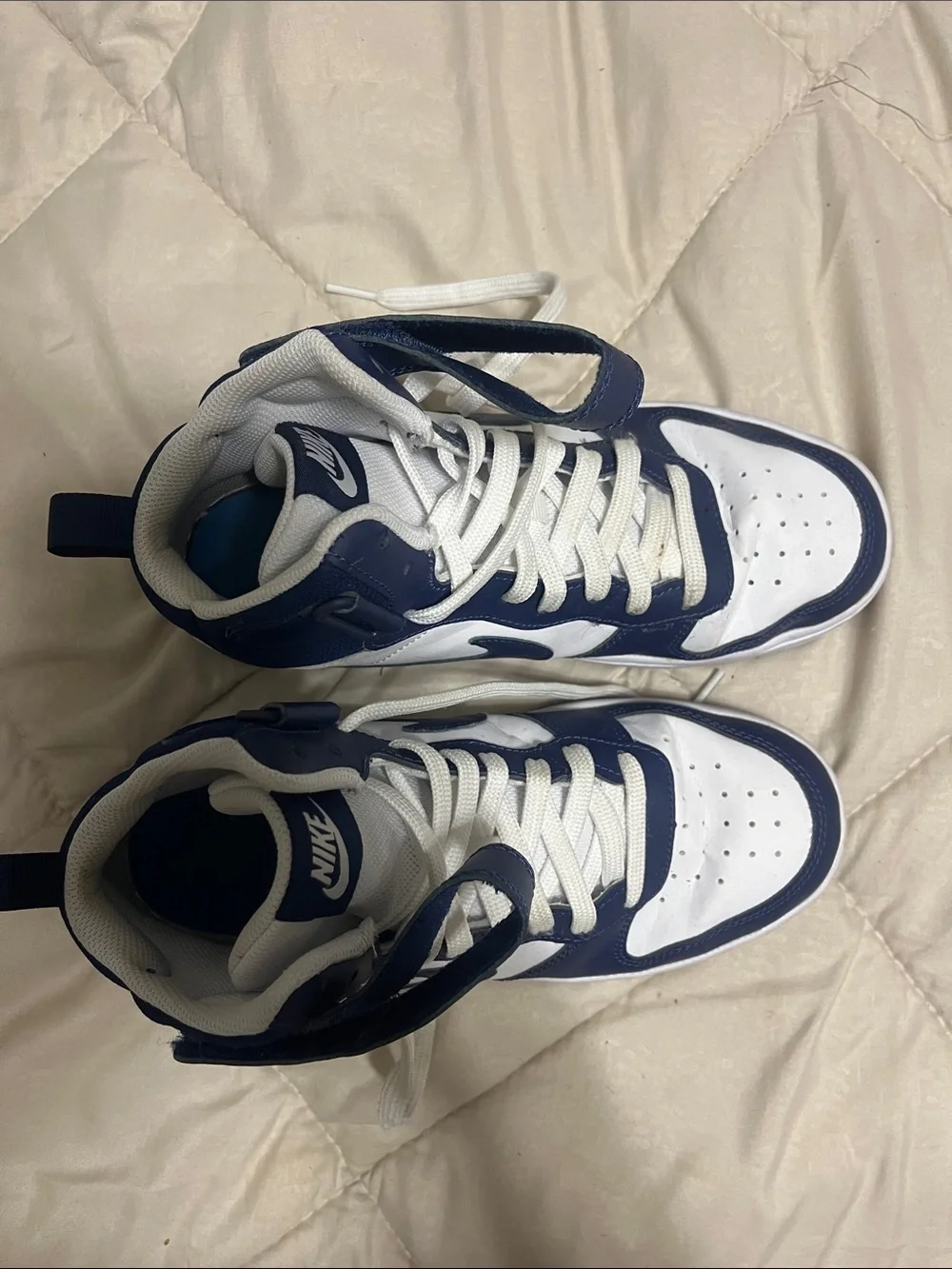 Nike Mid-Top Sneakers in Navy and White